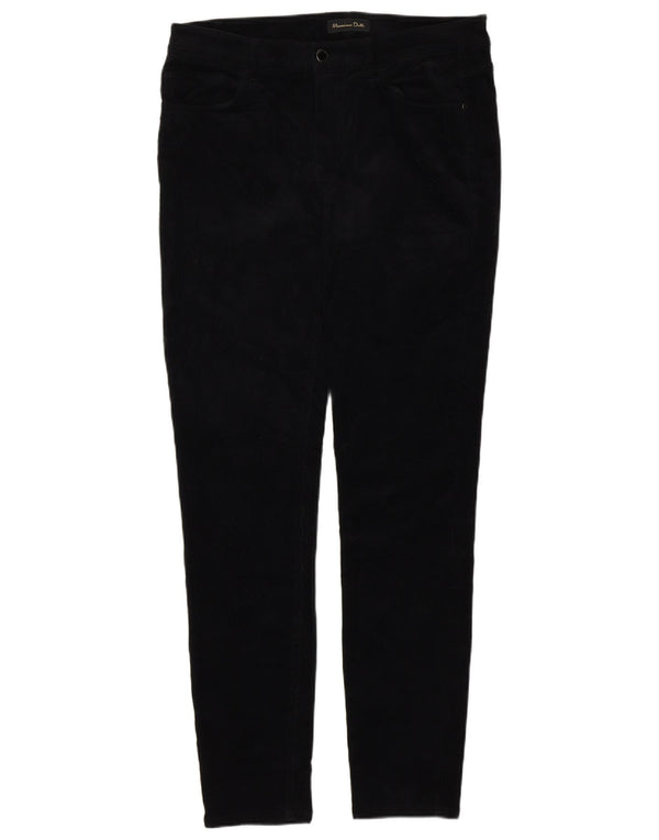 Massimo Dutti Womens Skinny Corduroy Trousers EU 40 Medium W30 L30 Black