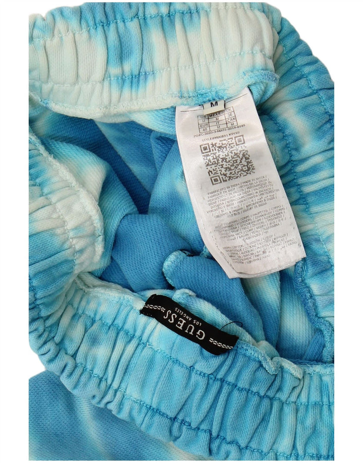 Guess Mens Sport Shorts Medium  Blue Tie Dye Cotton