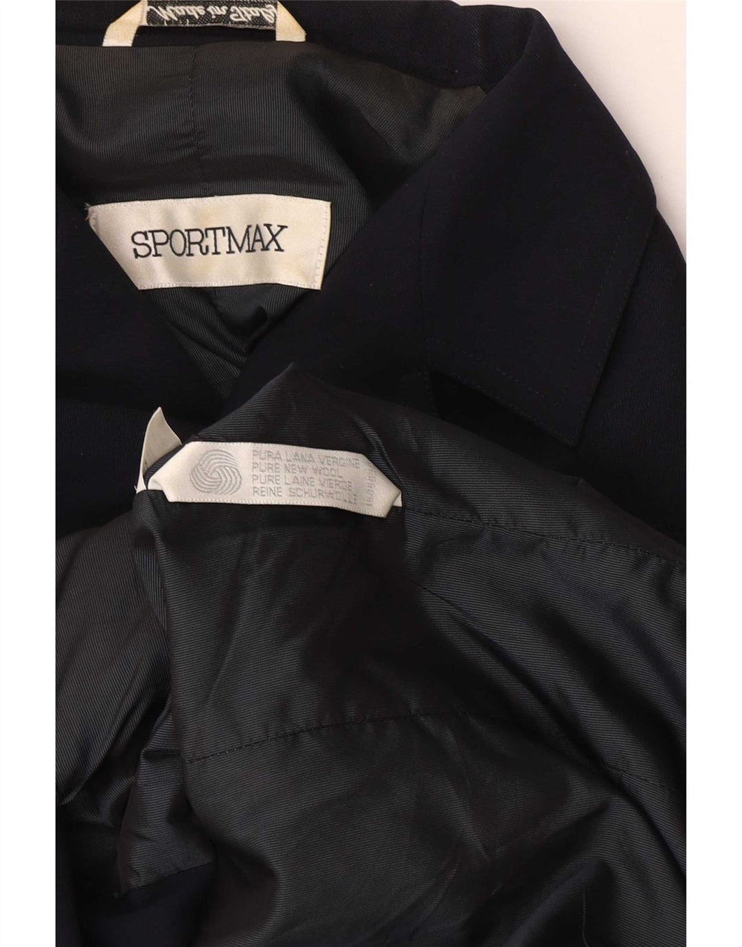 Sportmax Womens Blazer Jacket UK 12 Medium Navy Blue Wool