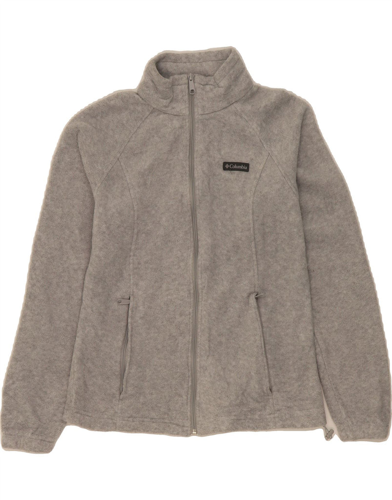 COLUMBIA Womens Fleece Jacket UK 14 Medium Grey Polyester Vintage Columbia and Second-Hand Columbia from Messina Hembry 