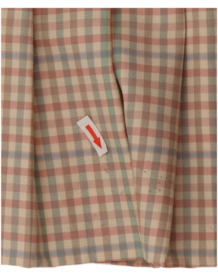 Vintage Womens Mini Skirt IT 42 Medium W26  Multicoloured Gingham Wool
