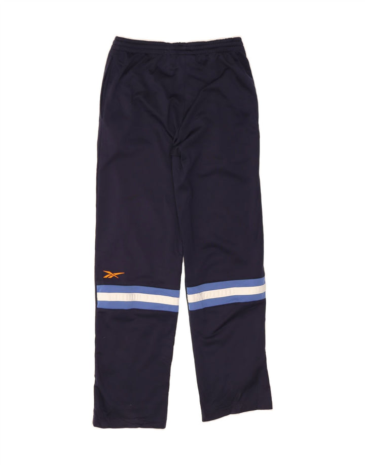 REEBOK Boys Tracksuit Trousers 15-16 Years  Navy Blue Colourblock Vintage Reebok and Second-Hand Reebok from Messina Hembry 