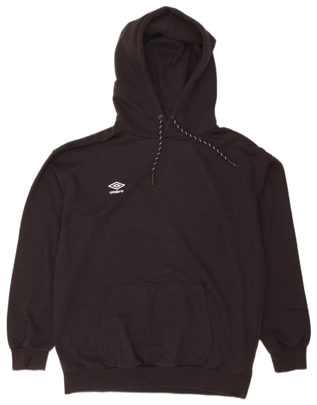Umbro Mens Hoodie Jumper Medium Black Cotton