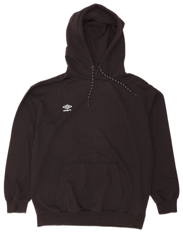 Umbro Mens Hoodie Jumper Medium Black Cotton