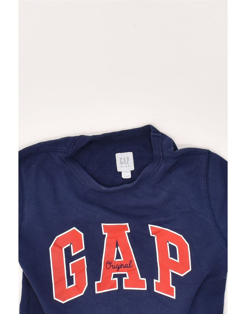 GAP Boys Graphic Sweatshirt Jumper 11-12 Years Medium Navy Blue Cotton | Vintage Gap | Thrift | Second-Hand Gap | Used Clothing | Messina Hembry 