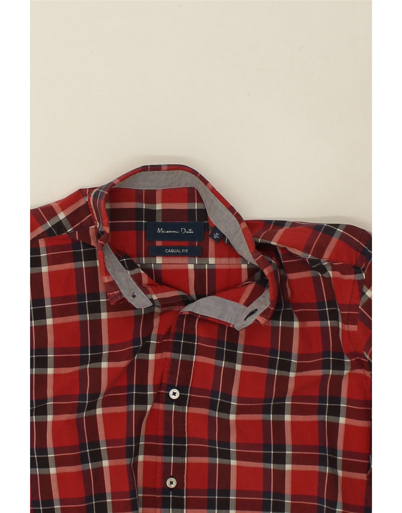 MASSIMO DUTTI Mens Casual Fit Shirt Medium Red Check Cotton | Vintage Massimo Dutti | Thrift | Second-Hand Massimo Dutti | Used Clothing | Messina Hembry 