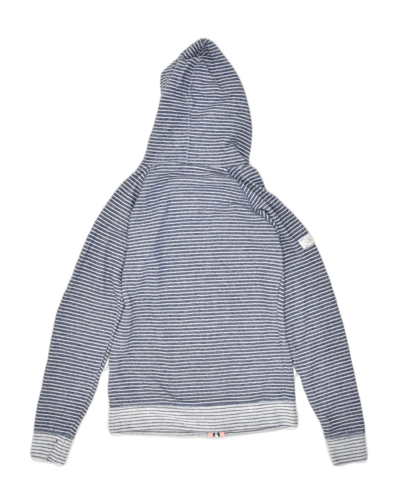 JOULES Womens Zip Hoodie Sweater UK 8 Small Grey Striped Cotton | Vintage | Thrift | Second-Hand | Used Clothing | Messina Hembry 