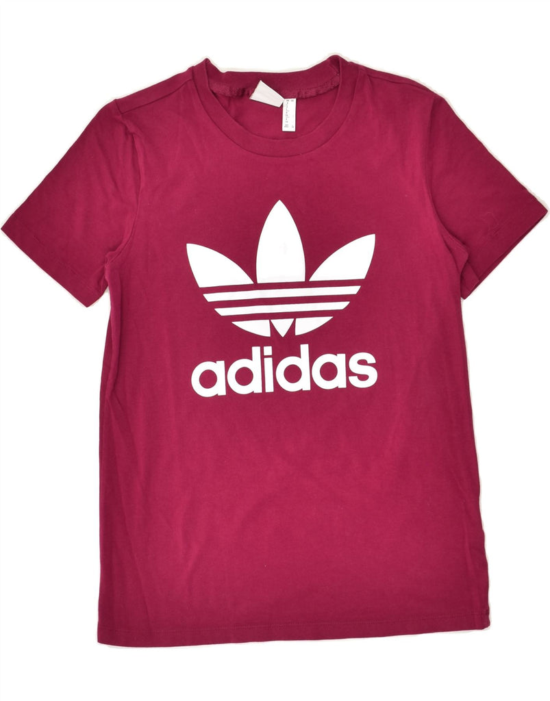 ADIDAS Womens Graphic T-Shirt Top UK 8 Small Pink Cotton | Vintage Adidas | Thrift | Second-Hand Adidas | Used Clothing | Messina Hembry 