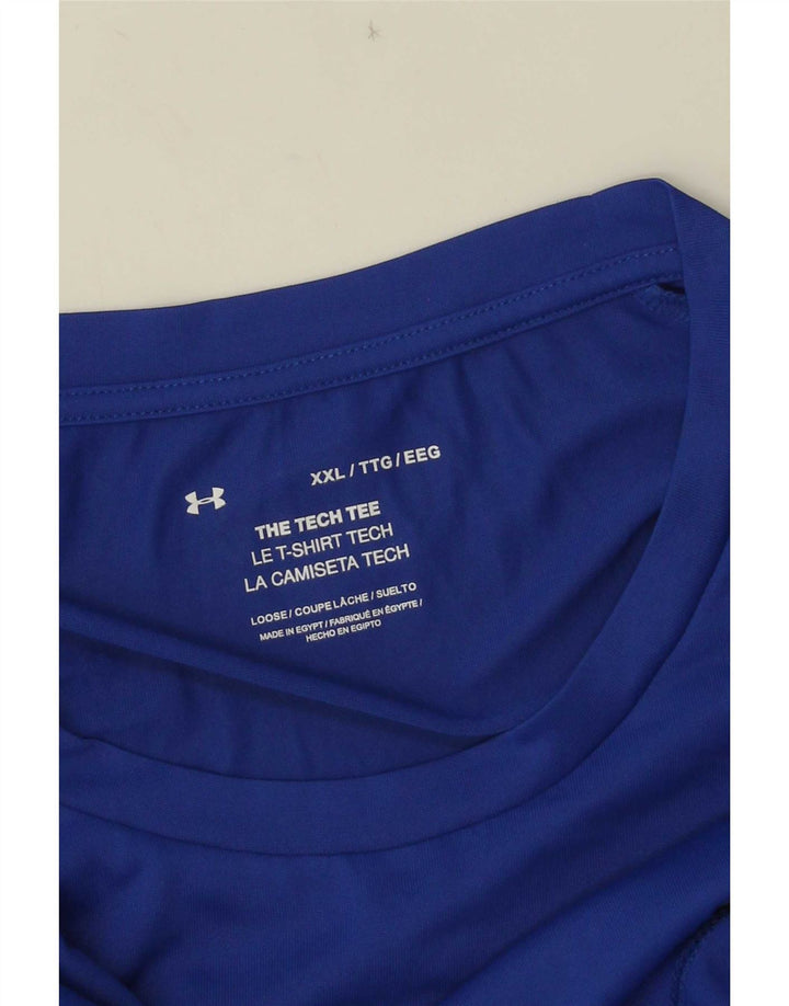 Under Armour Mens T-Shirt Top 2XL Blue