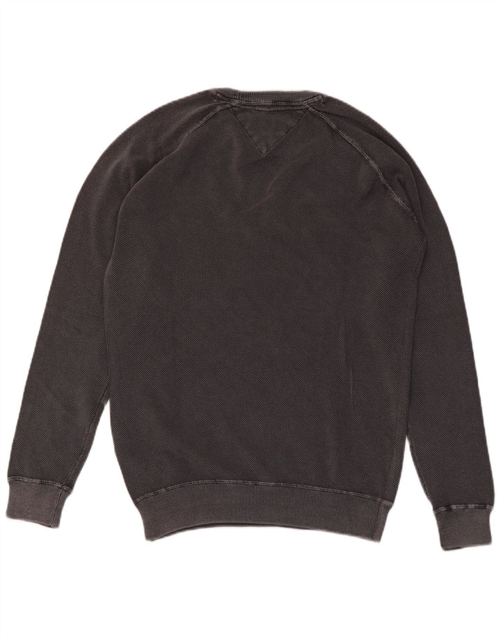 TOMMY HILFIGER Mens Sweatshirt Jumper Small Grey Cotton