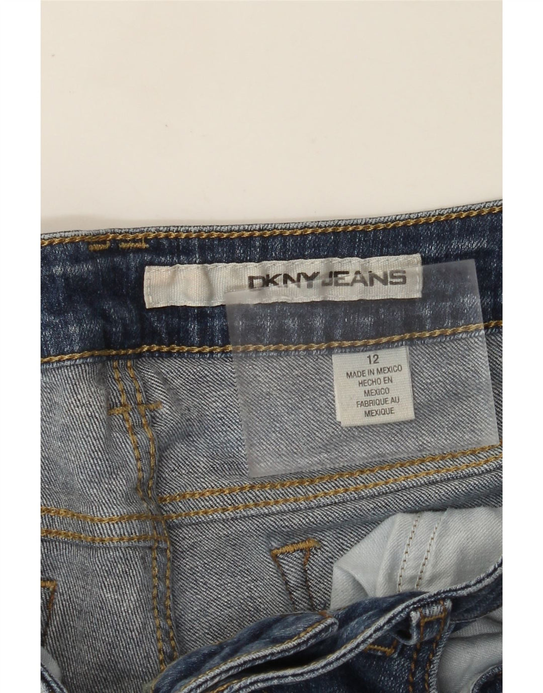 DKNY Womens Denim Shorts US 12 Large W32  Blue Cotton