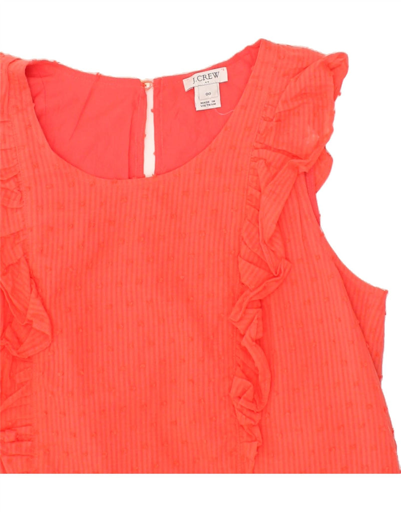 J. CREW Womens Sleeveless Blouse Top US 00 2XS Red Cotton | Vintage J. Crew | Thrift | Second-Hand J. Crew | Used Clothing | Messina Hembry 