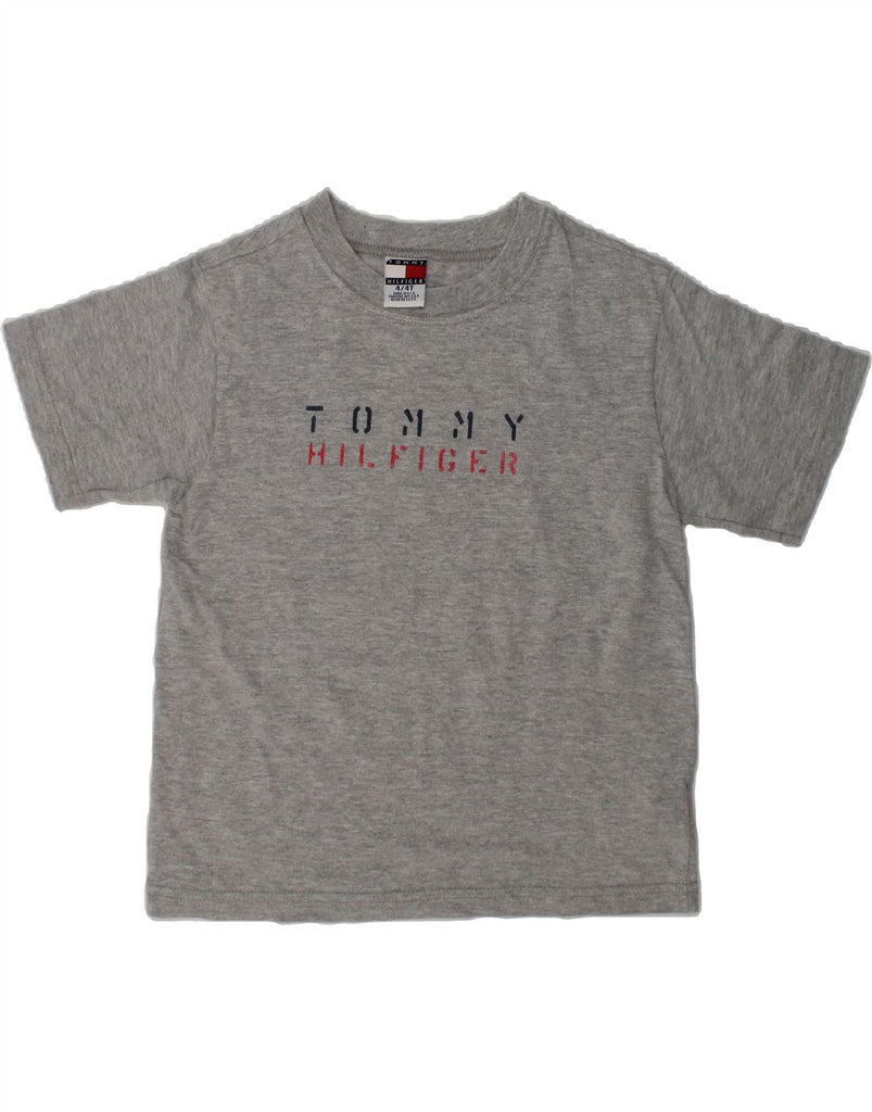 TOMMY HILFIGER Boys Graphic T-Shirt Top 3-4 Years Grey Cotton | Vintage Tommy Hilfiger | Thrift | Second-Hand Tommy Hilfiger | Used Clothing | Messina Hembry 