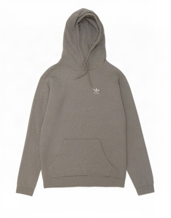 Adidas Mens Hoodie Jumper Medium Grey Cotton