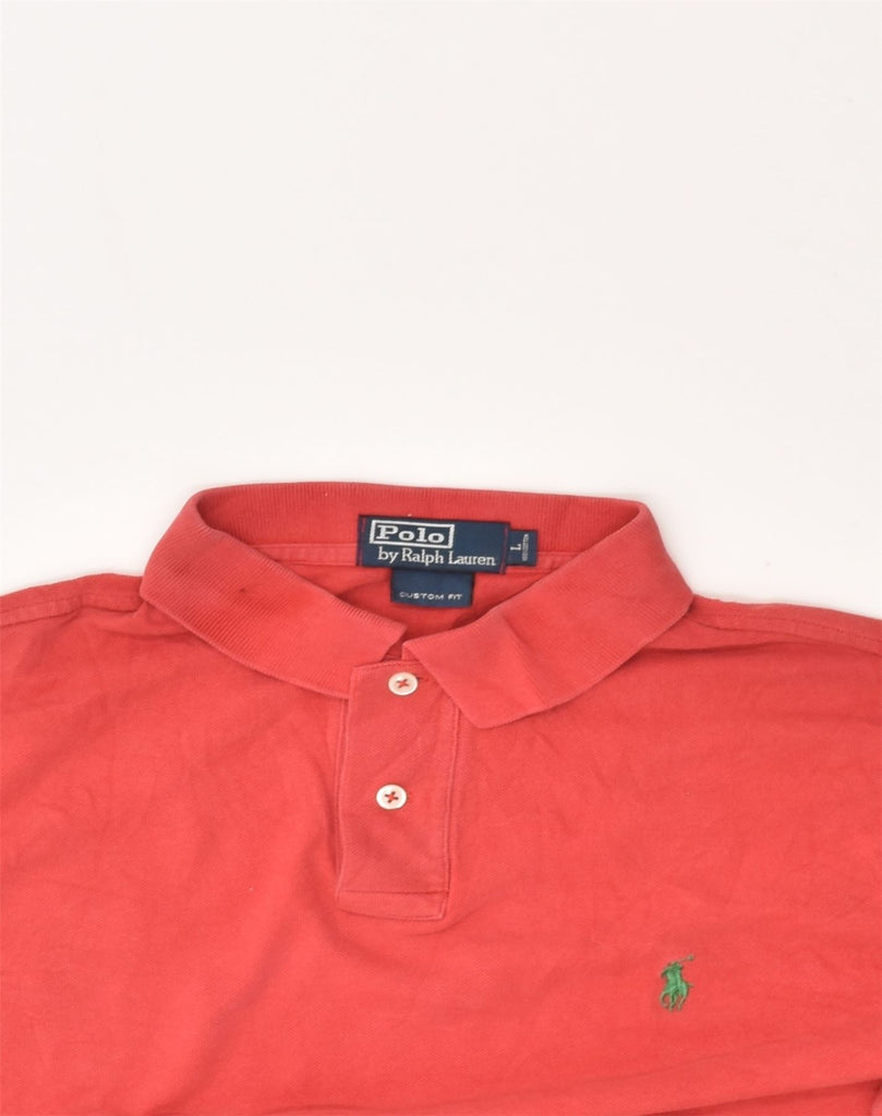 POLO RALPH LAUREN Mens Polo Shirt Large Red Cotton | Vintage Polo Ralph Lauren | Thrift | Second-Hand Polo Ralph Lauren | Used Clothing | Messina Hembry 