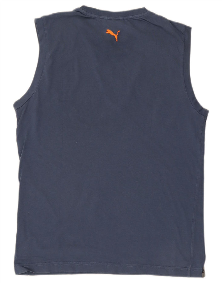Puma Mens Graphic Vest Top Large Navy Blue