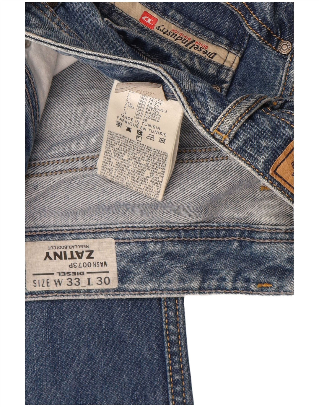 Diesel Womens Zatiny Regular Bootcut Jeans  W33 L30 Blue Cotton