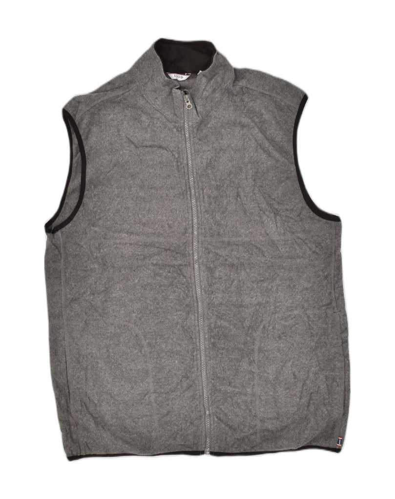 IZOD Mens Fleece Gilet UK 42 XL Grey Polyester | Vintage Izod | Thrift | Second-Hand Izod | Used Clothing | Messina Hembry 