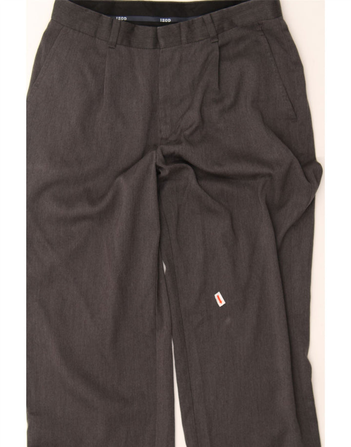 IZOD Boys Straight Chino Trousers 13-14 Years W28 L28 Grey Polyester Vintage Izod and Second-Hand Izod from Messina Hembry 