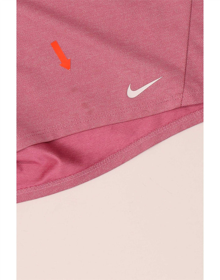 Nike Womens Dri Fit Sport Shorts UK 14 Medium Pink Polyester