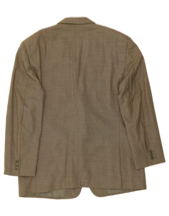 PIERRE CARDIN Mens 3 Button Blazer Jacket IT 54 2XL Khaki Wool Vintage Pierre Cardin and Second-Hand Pierre Cardin from Messina Hembry 