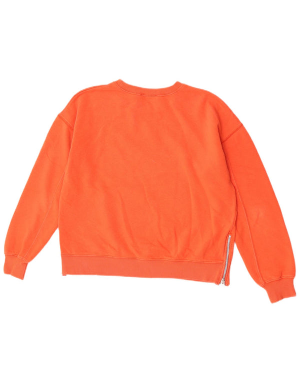 MINT VELVET Womens Crop Oversized Sweatshirt Jumper UK 10 Small Orange