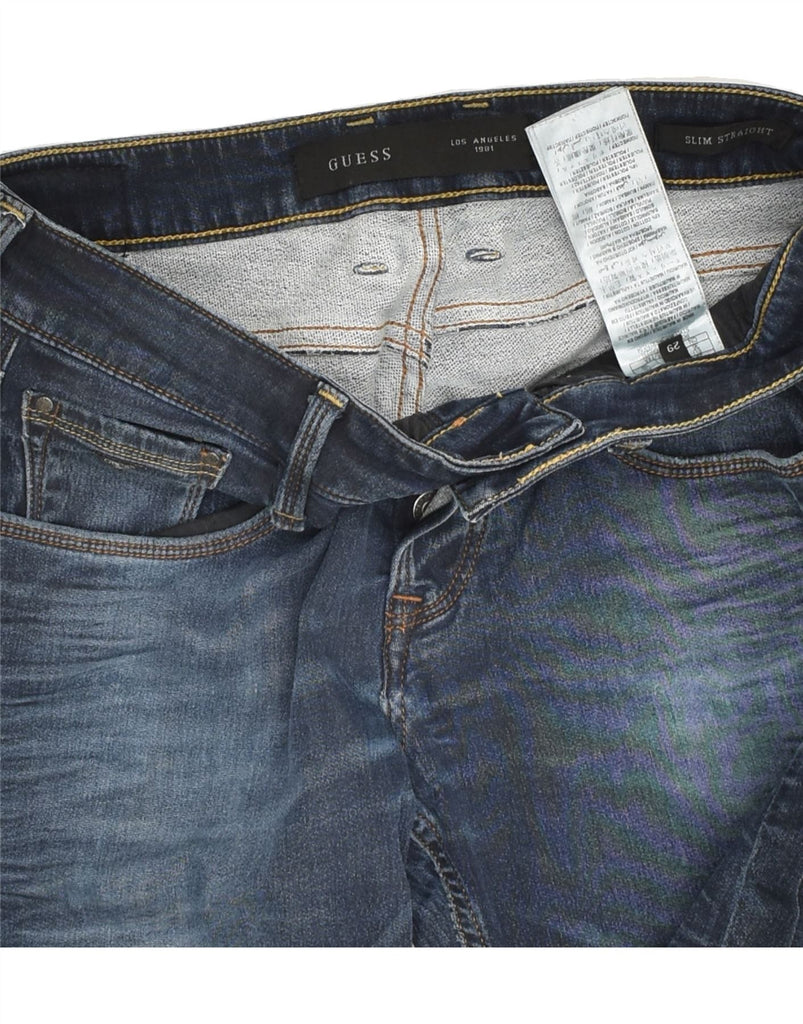 GUESS Womens Slim Straight Jeans W29 L32  Blue Cotton | Vintage Guess | Thrift | Second-Hand Guess | Used Clothing | Messina Hembry 