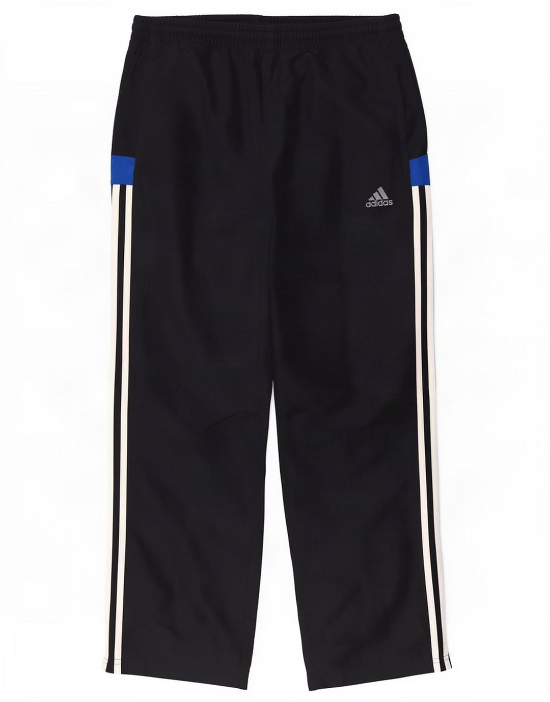 Adidas Mens Tracksuit Trousers Small Navy Blue Colourblock Polyester