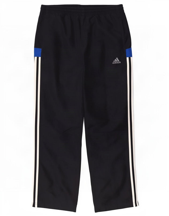 Adidas Mens Tracksuit Trousers Small Navy Blue Colourblock Polyester