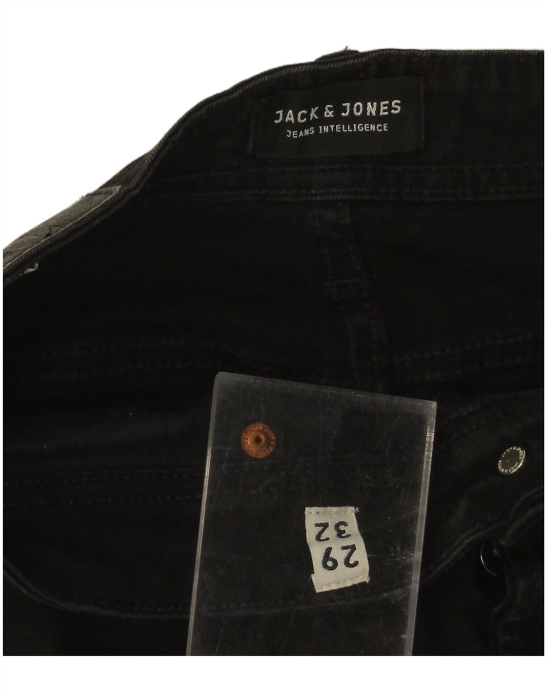 Jack & Jones Mens Tim Slim Jeans W29 L30 Black Cotton