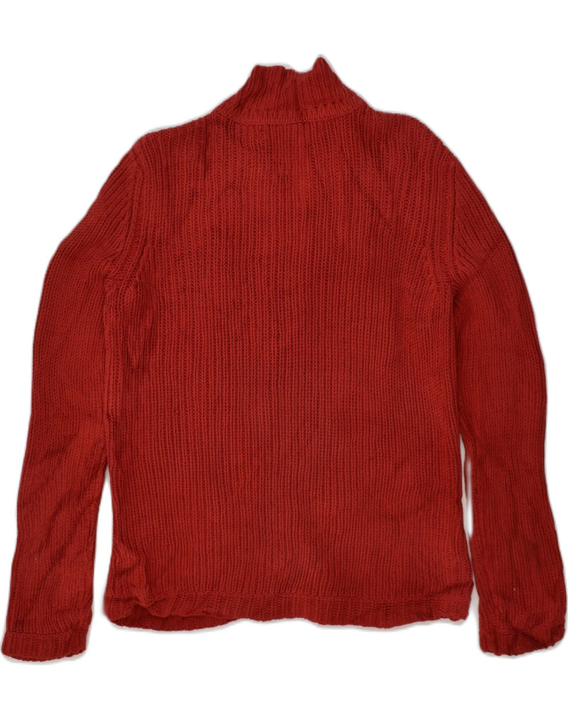 TOMMY HILFIGER Womens Cardigan Sweater UK 10 Small Red Cotton | Vintage Tommy Hilfiger | Thrift | Second-Hand Tommy Hilfiger | Used Clothing | Messina Hembry 