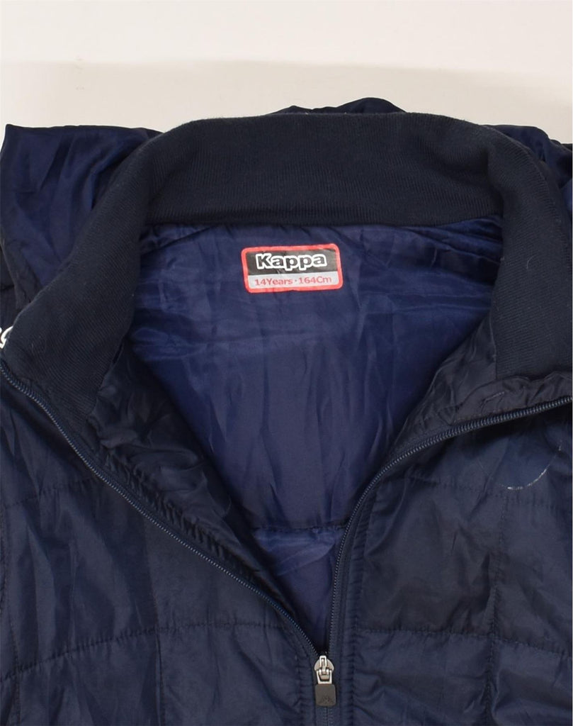 KAPPA Boys Hooded Padded Jacket 13-14 Years Navy Blue Polyester | Vintage Kappa | Thrift | Second-Hand Kappa | Used Clothing | Messina Hembry 