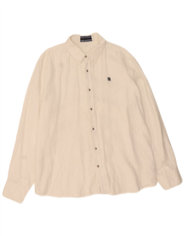 G-STAR Mens Shirt XL White Linen