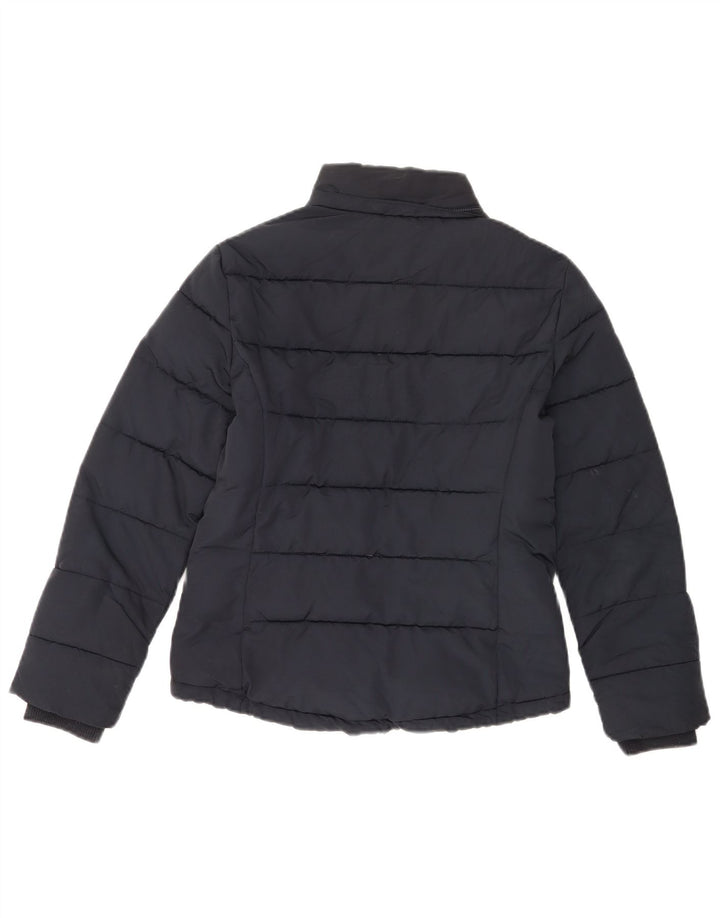 Topshop Womens Padded Jacket UK 6 XS Navy Blue Polyester