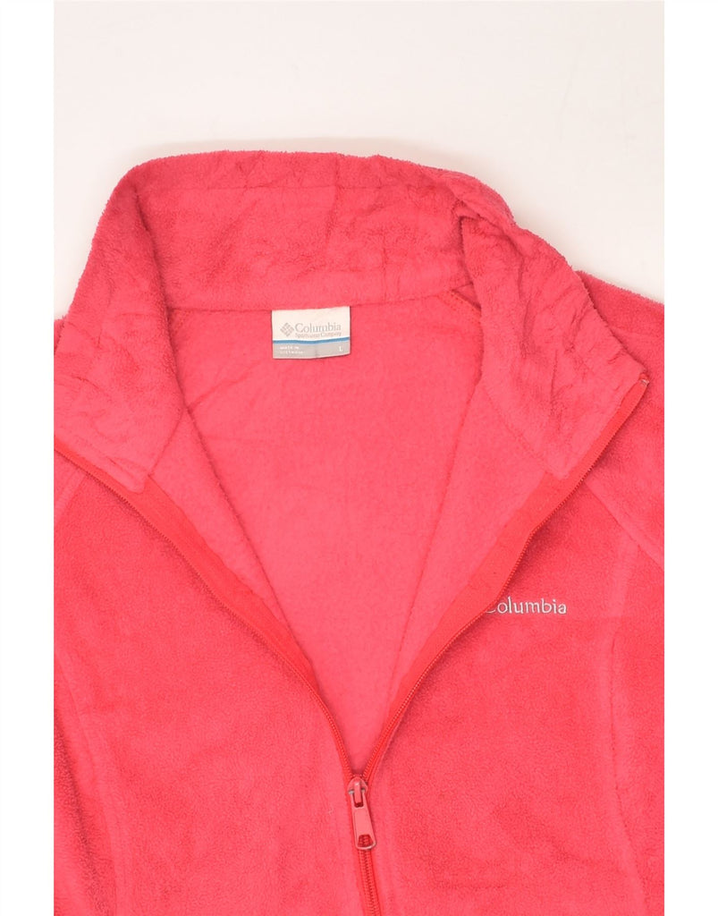 COLUMBIA Womens Fleece Jacket UK 16 Large Pink Polyester | Vintage Columbia | Thrift | Second-Hand Columbia | Used Clothing | Messina Hembry 