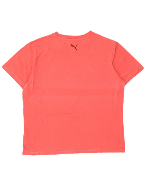 Puma Mens Graphic T-Shirt Top Large Red Cotton