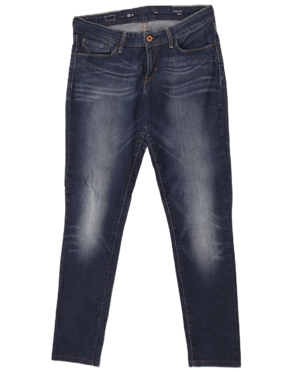 Levi's Womens Demi Curve Modern Rise Skinny Jeans W28 L31 Blue Cotton