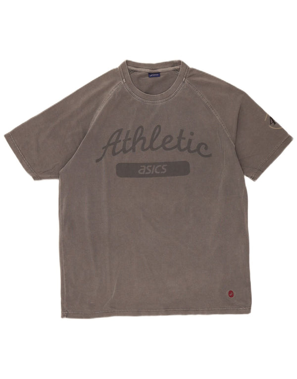 Asics Mens Graphic T-Shirt Top XL Grey