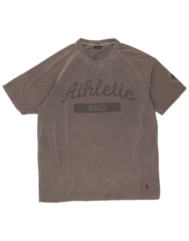 Asics Mens Graphic T-Shirt Top XL Grey