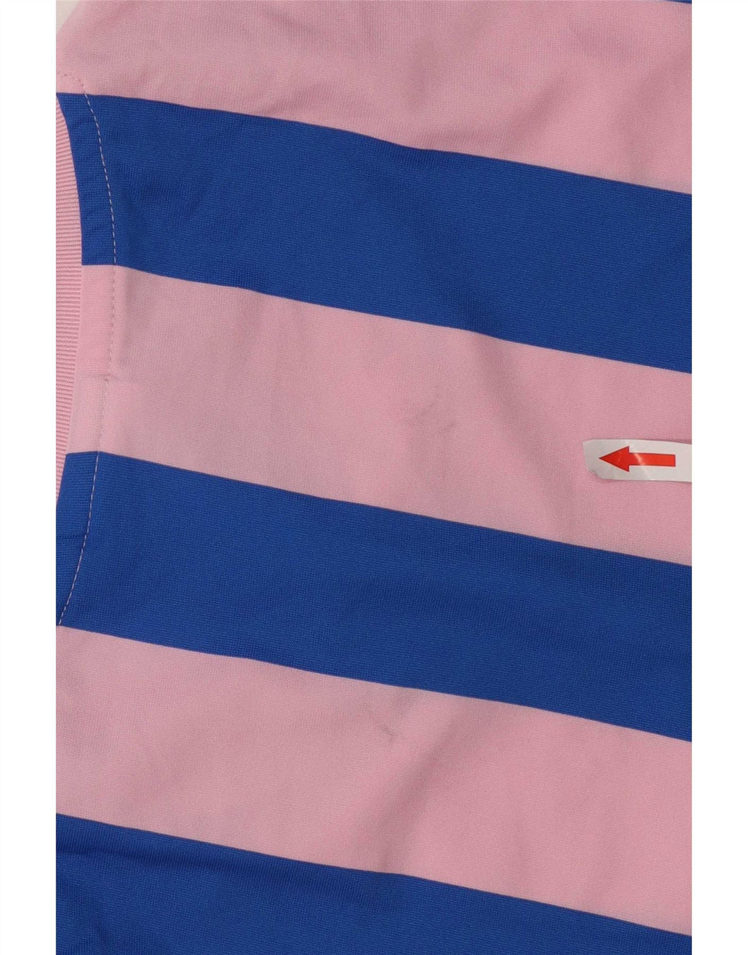 Adidas Mens Graphic T-Shirt Top Medium Pink Striped Polyester