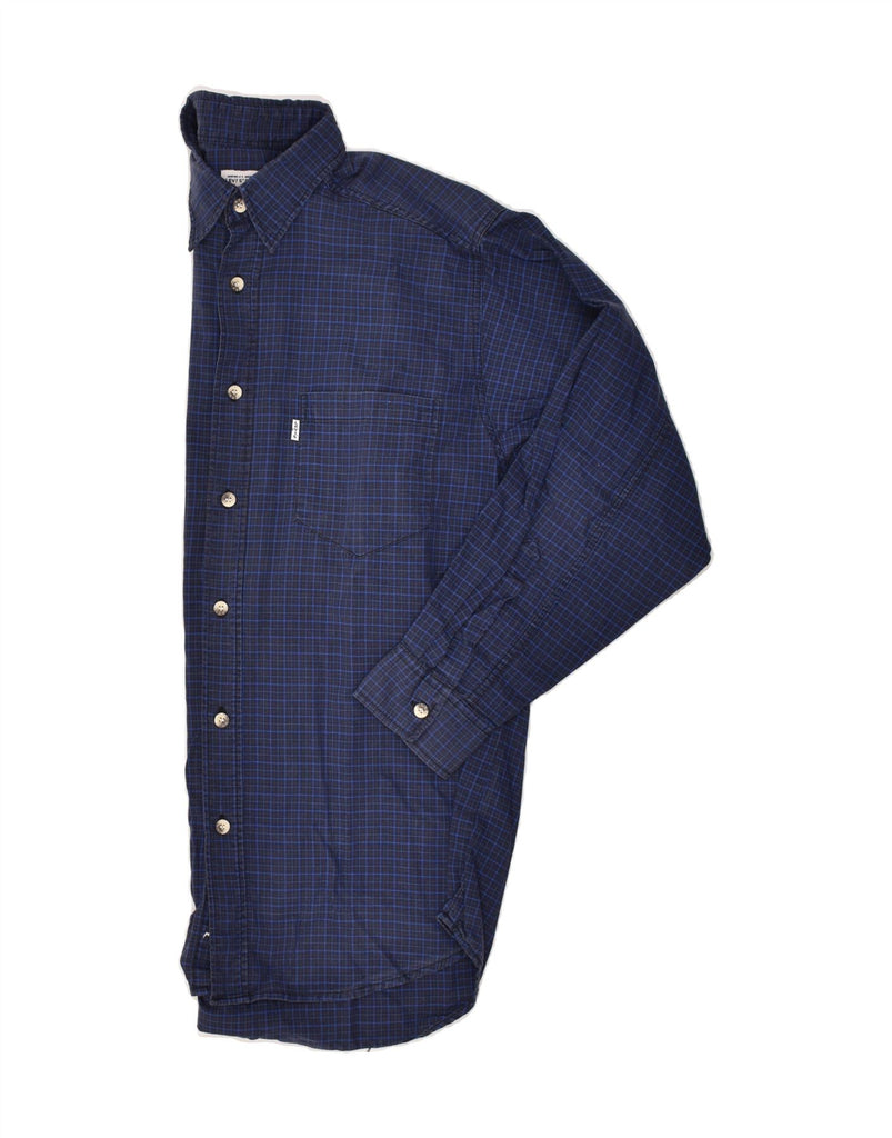 LEVI'S Mens Shirt Medium Navy Blue Check | Vintage Levi's | Thrift | Second-Hand Levi's | Used Clothing | Messina Hembry 
