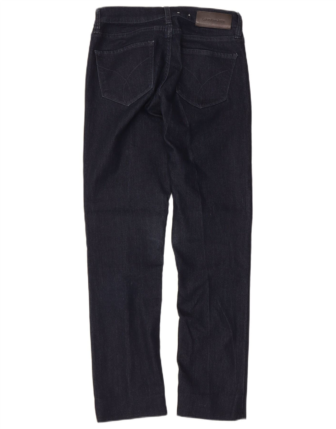Calvin Klein Womens Straight Jeans W32 L27 Navy Blue Cotton