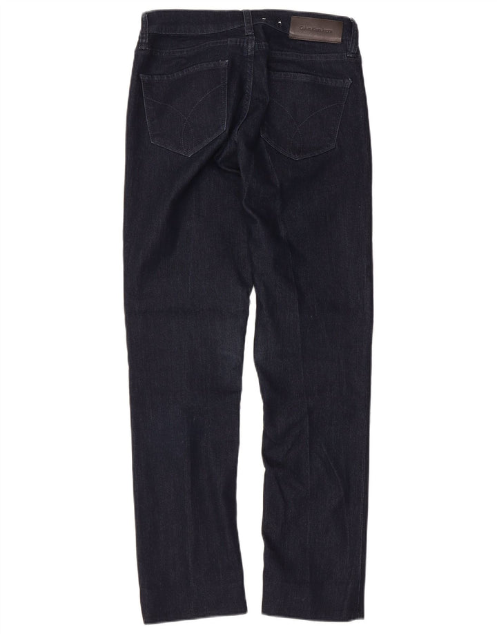 Calvin Klein Womens Straight Jeans W32 L27 Navy Blue Cotton