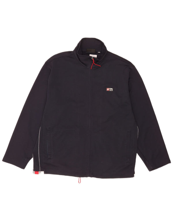 Lotto Mens Regular Fit Tracksuit Top Jacket Large Black