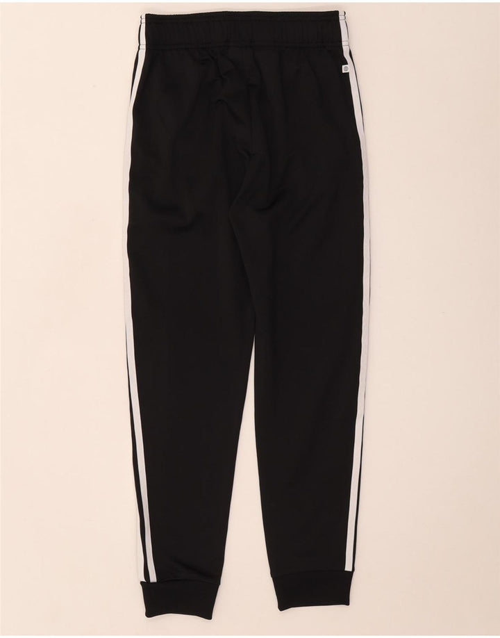 Adidas Boys Tracksuit Trousers Joggers 11-12 Years Black Polyester