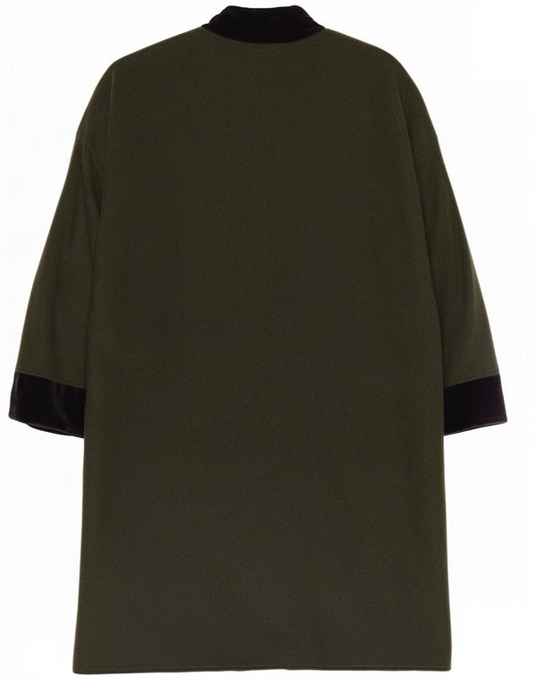Anna E Cristina Womens Poncho Coat IT 44 Medium Green Colourblock