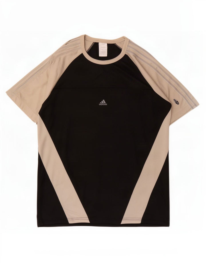 Adidas Mens Climacool T-Shirt Top Medium Black Colourblock