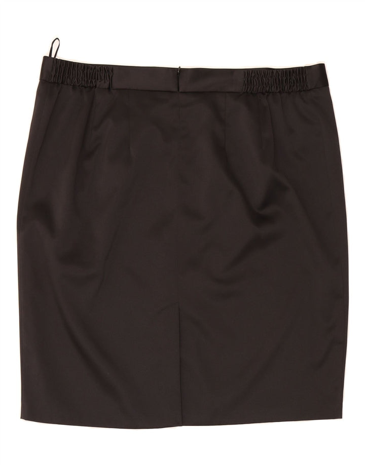 ANN HARVEY Womens Straight Skirt UK 22 2XL W44 Black Polyester