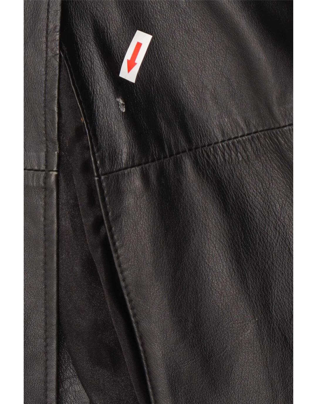 Calculus Womens Long Loose Fit Leather Coat UK 4 XS Black