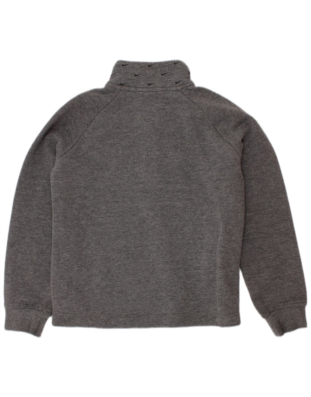 Nike Boys Graphic Zip Neck Sweatshirt Jumper 5-6 Years Medium Grey Cotton